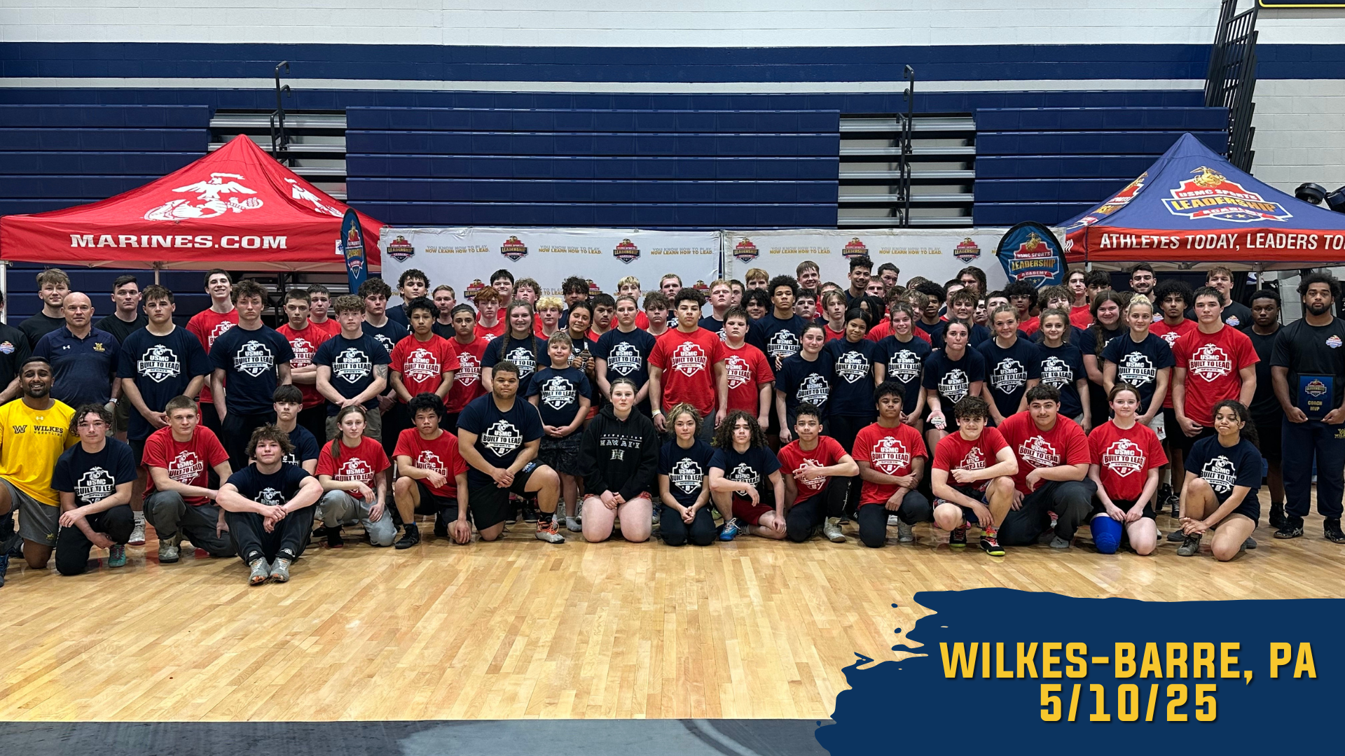 Group picture from the Wilkes-Barre Wrestling Camp in 2025